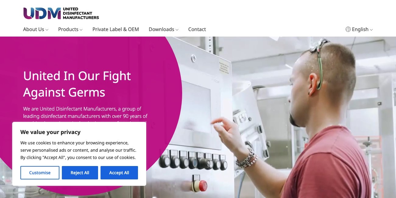 United Disinfectant — Swiss disinfectant manufacturer website