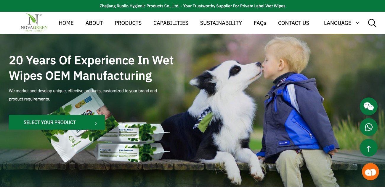 Zhejiang Ruolin — feminine wipes OEM factory website